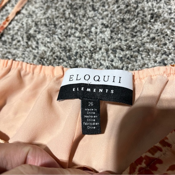 ELOQUII Size 26 Pleated Off The Shoulder Midi Dress Crinkle Chiffon Pink - Picture 7 of 12